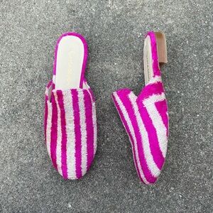 Ayca Design pink striped mules